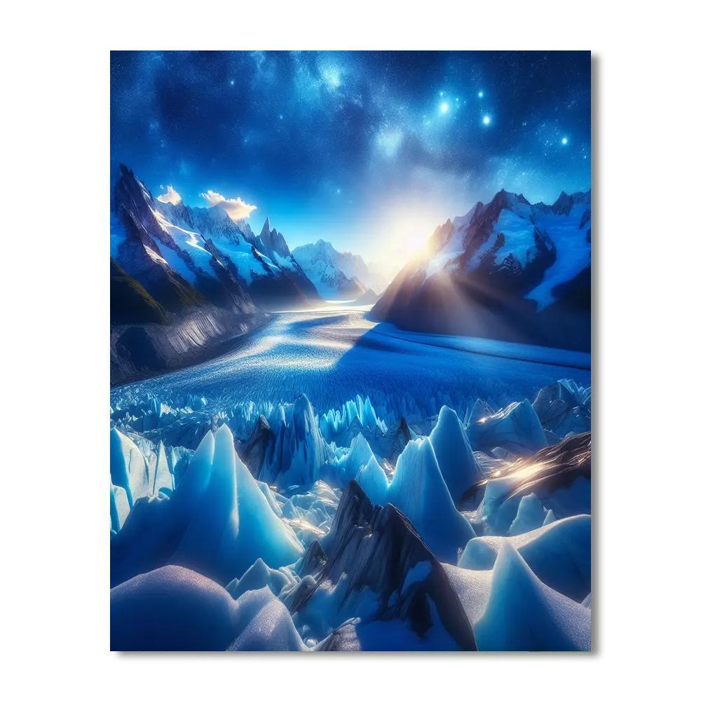 Majestic Glacial View Painting Number Kit