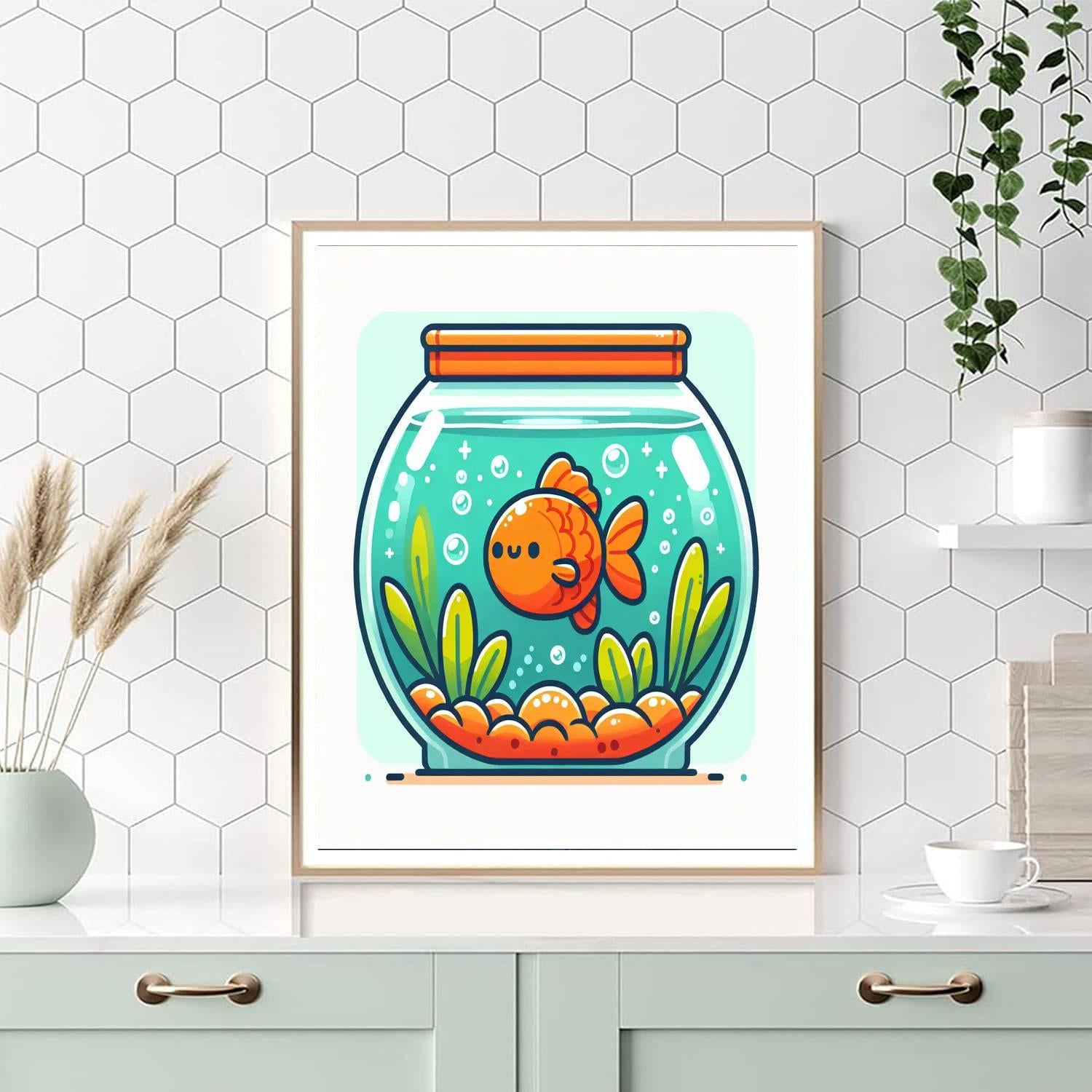 Gliding Goldfish Paint By Numbers Art