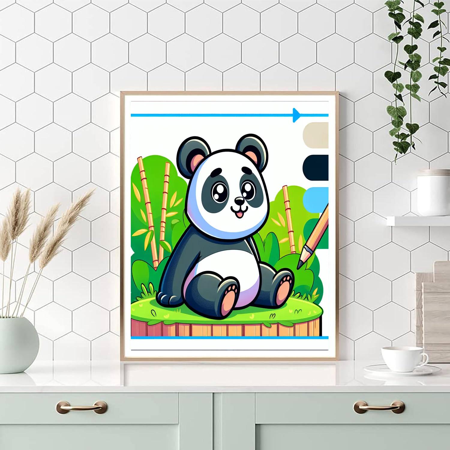 Mischievous Panda Painting Number Kit