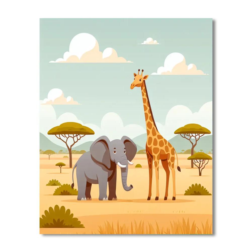 Safari Friends Excursion DIY Paint By Numbers