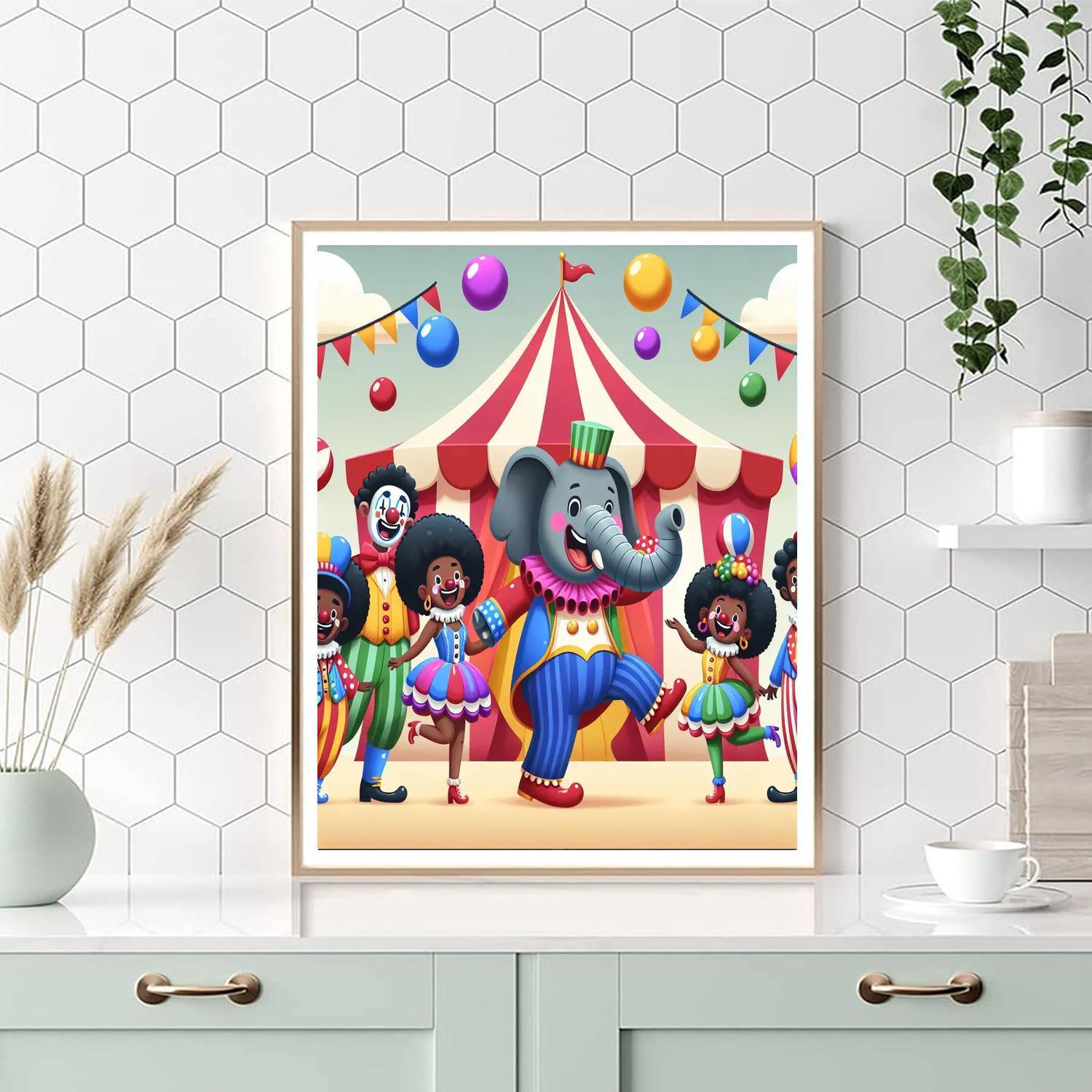 Jolly Circus Adventure Painting By Numbers Kit