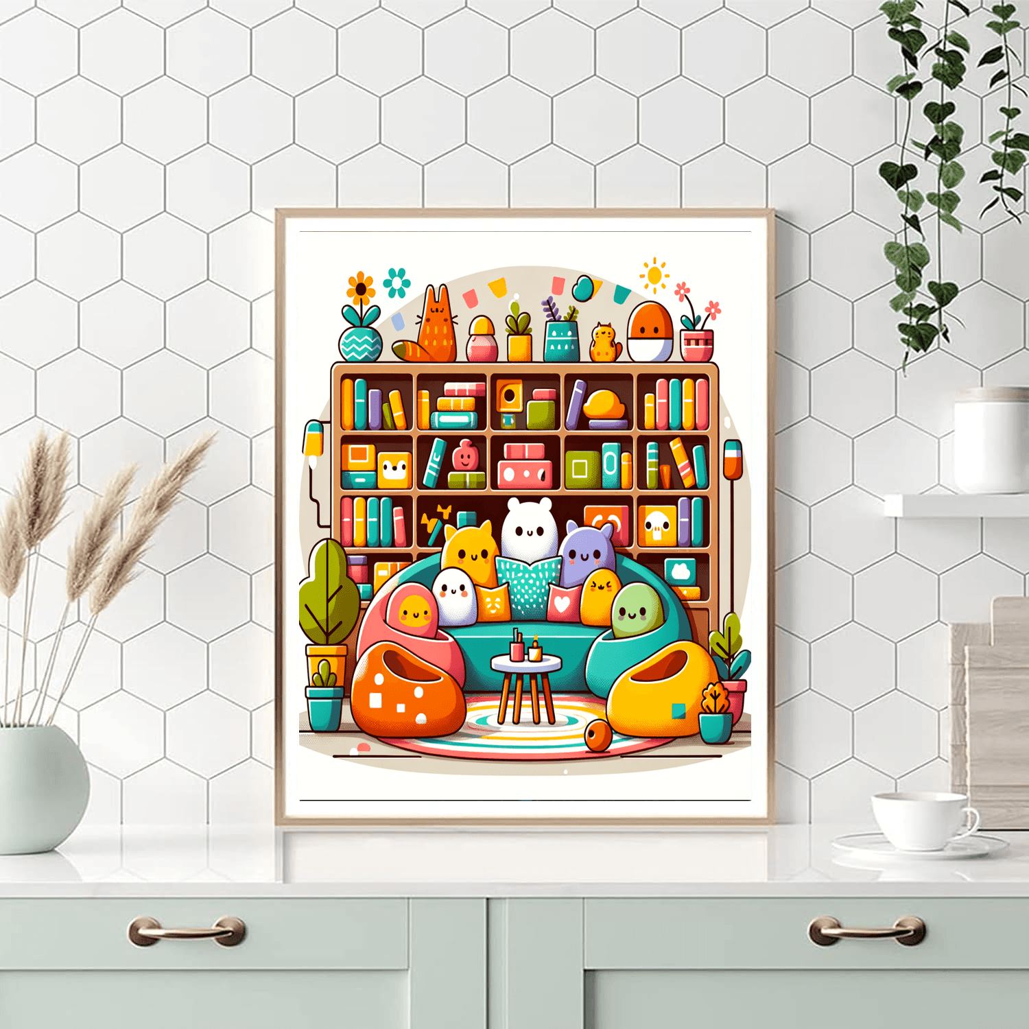 Cozy Reading Nook Paint By Number