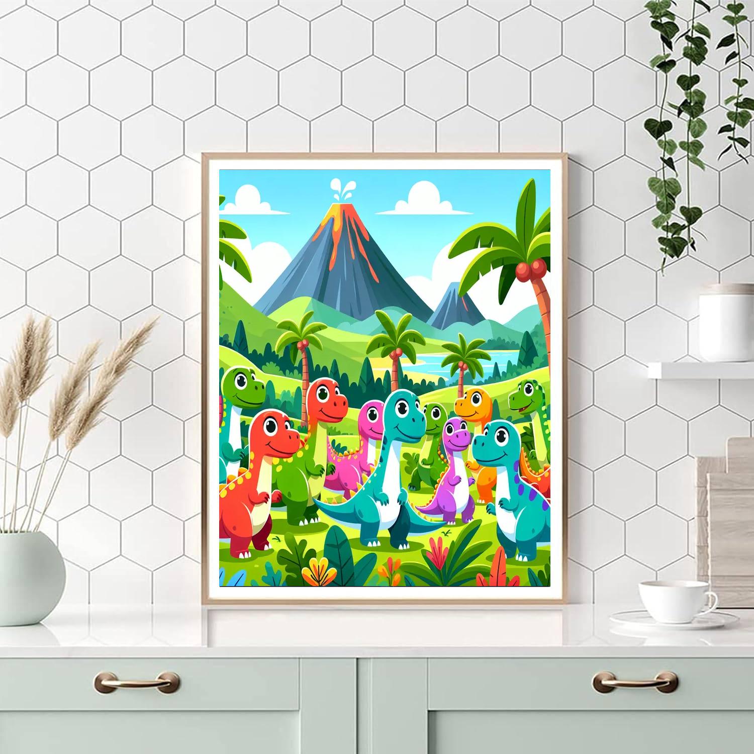 Friendly Dino Explorers Paint By Numbers Kits