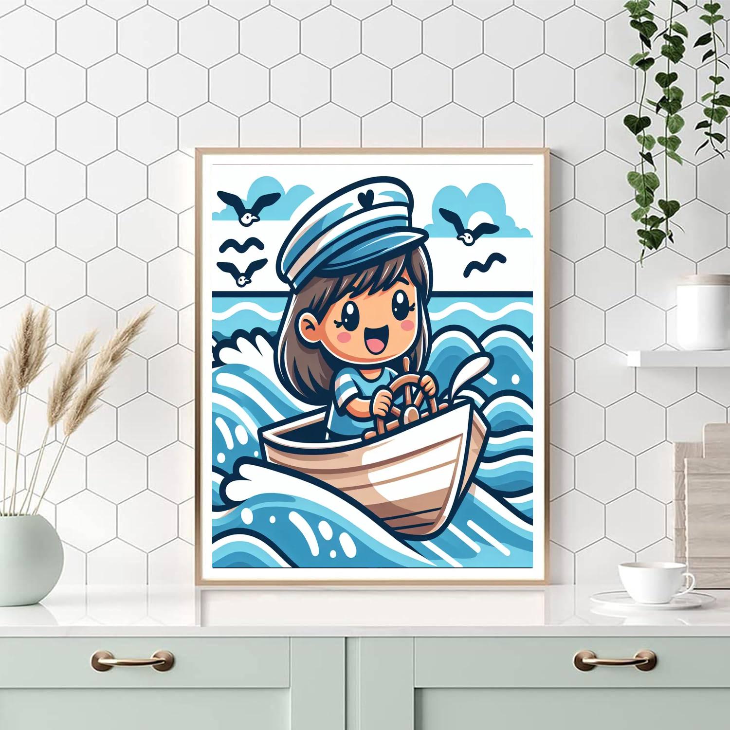Brave Little Sailor Adventure Paint By Numbers Art