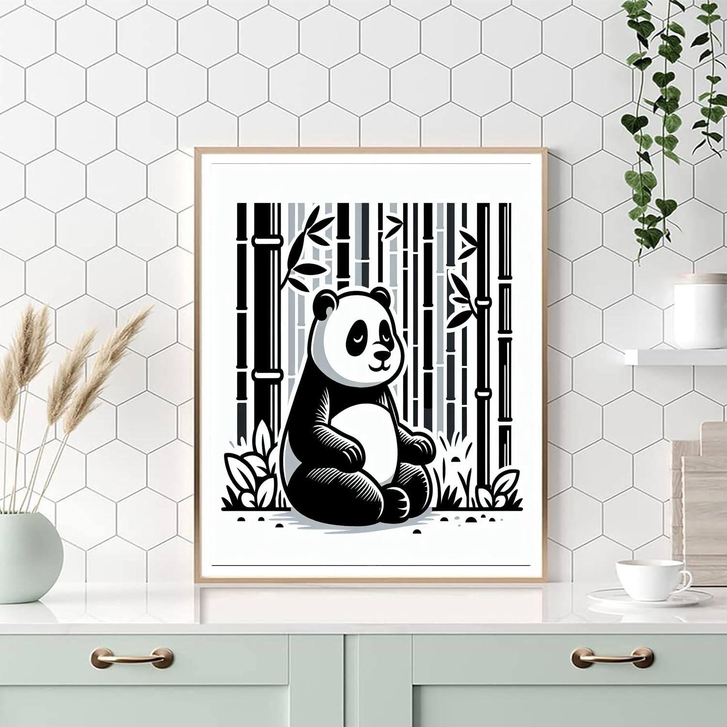 Pensive Panda Numbered Painting Kits