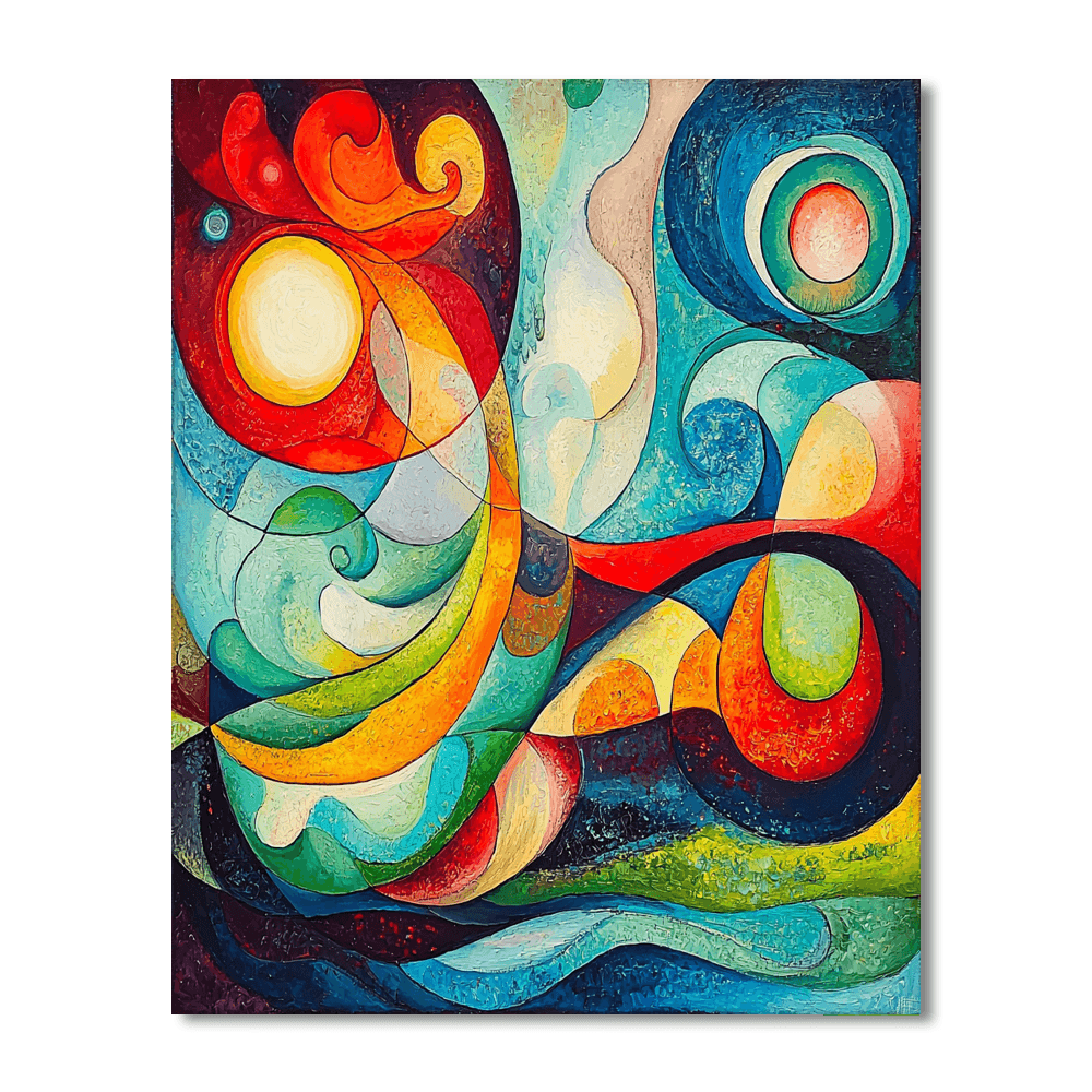 Wassily Kandinsky Inspired Harmony Of Elements  DIY Paint By Numbers