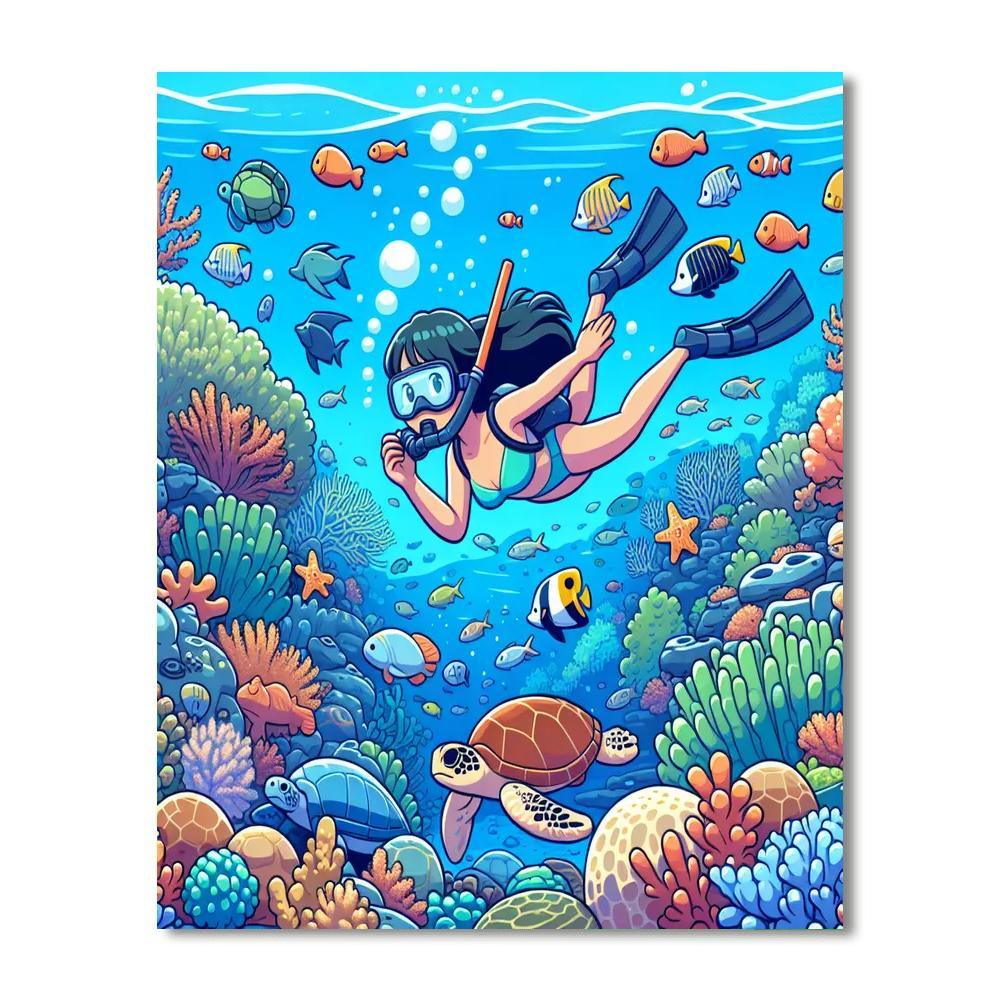 Ocean Reef Safari Painting Number Kit