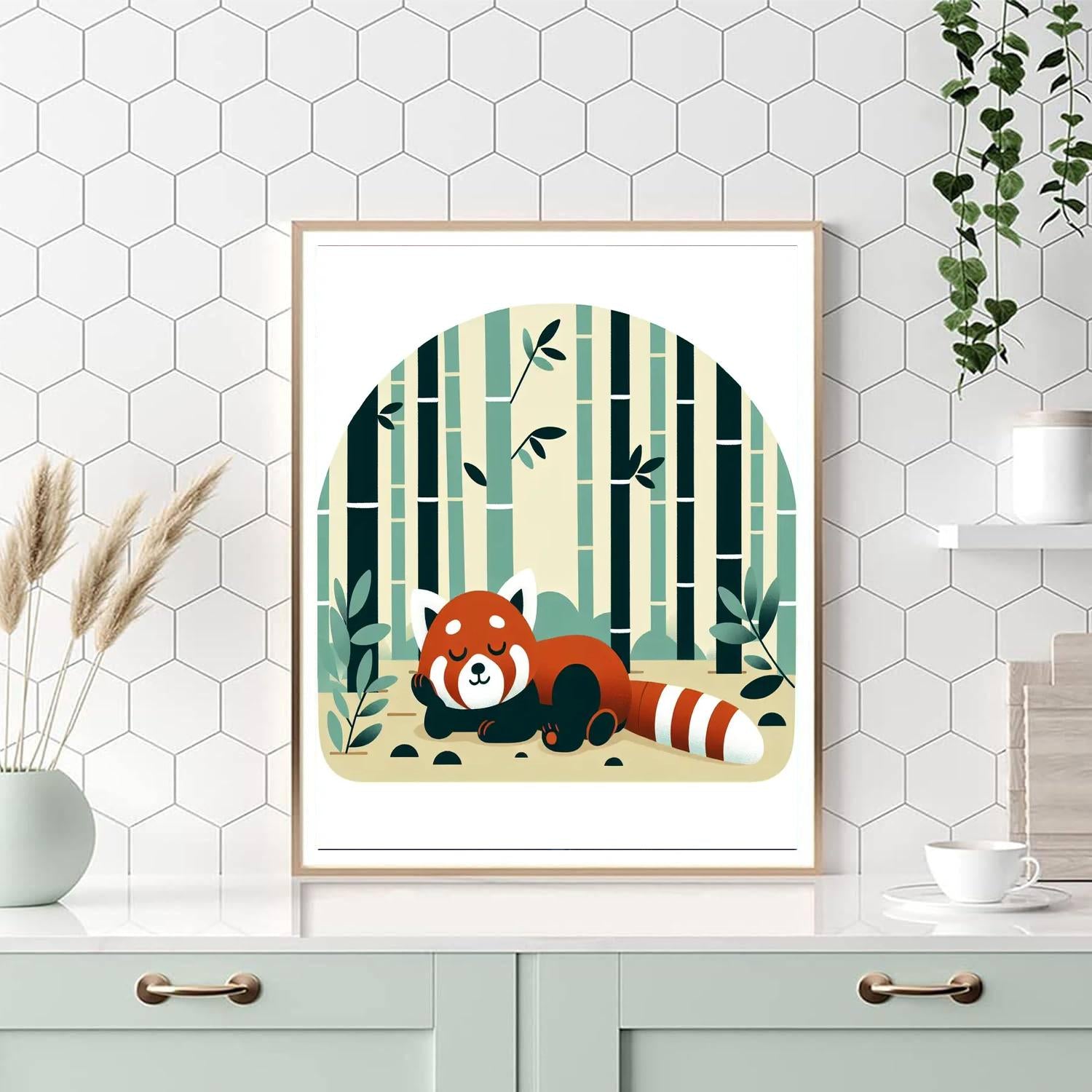 Resting Red Pandas Numbered Painting Kits