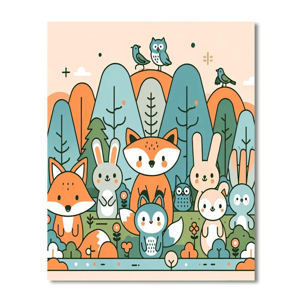 Mystical Woodland Gathering Paint By Numbers