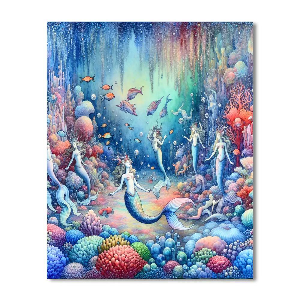 Mermaid's Ocean Melody Paint By Number