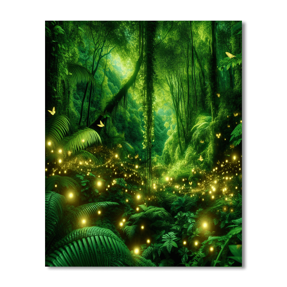Enchanted Rainforest Glade DIY Paint By Numbers