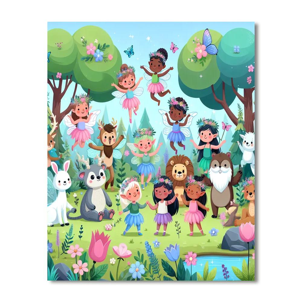 Enchanted Woodland Celebration Number Painting