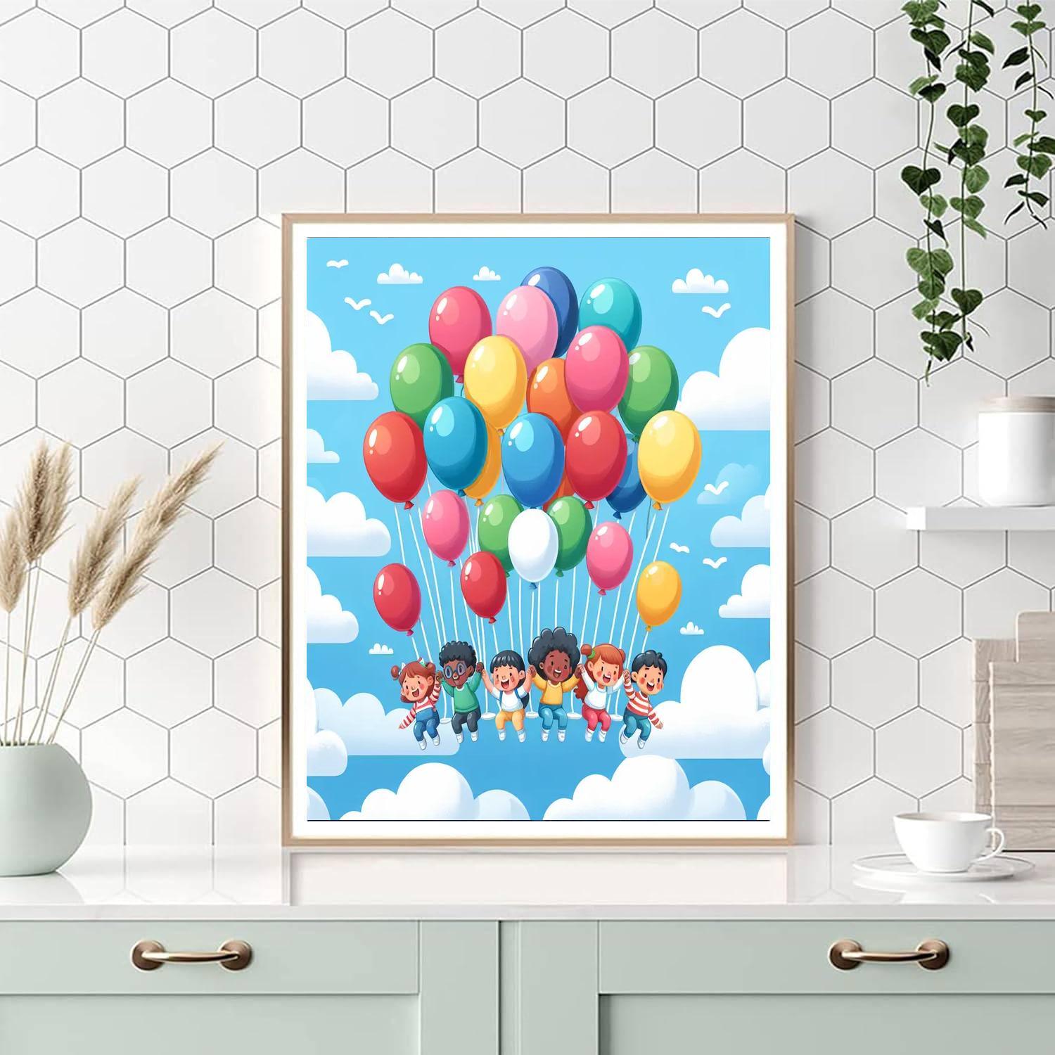 Bouncy Balloon Ride Numbered Painting Kits