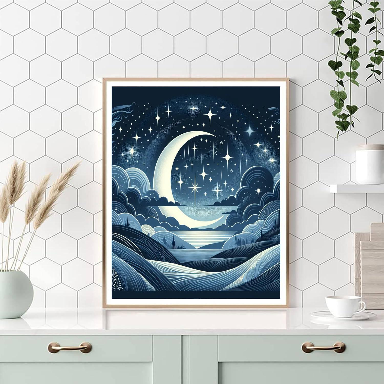 Celestial Night Mystery Painting By Numbers Kit