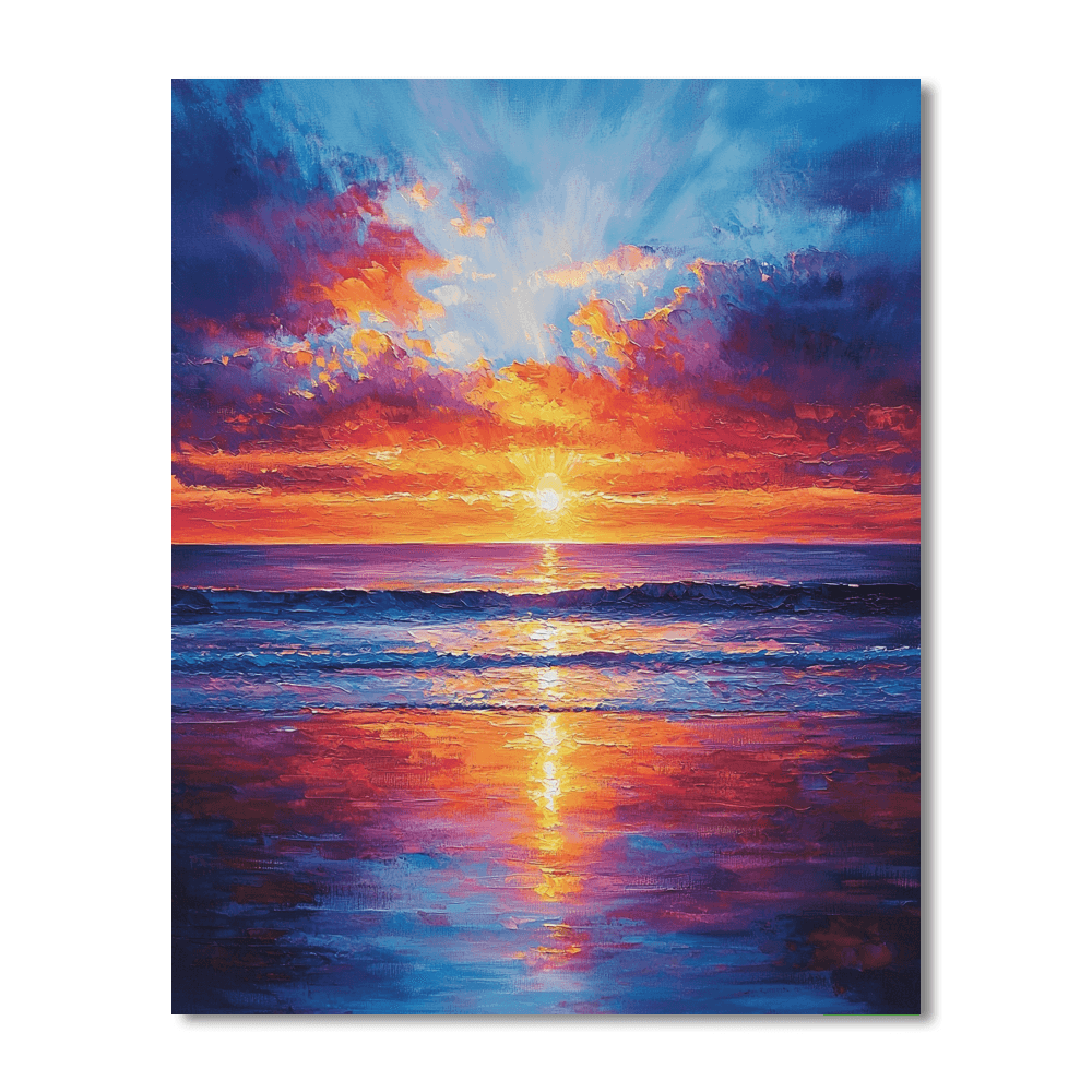J.M.W. Turner Inspired Eternal Sunset  Painting By Numbers Kit