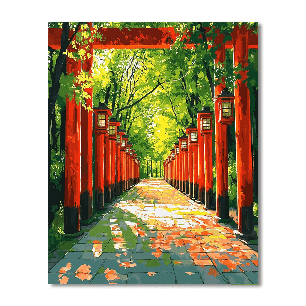 Fushimi Inari Trail - Kyoto Paint By Numbers Art