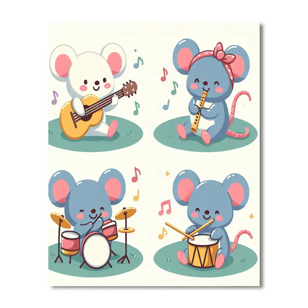 Merry Mice Band Numbered Painting Kits
