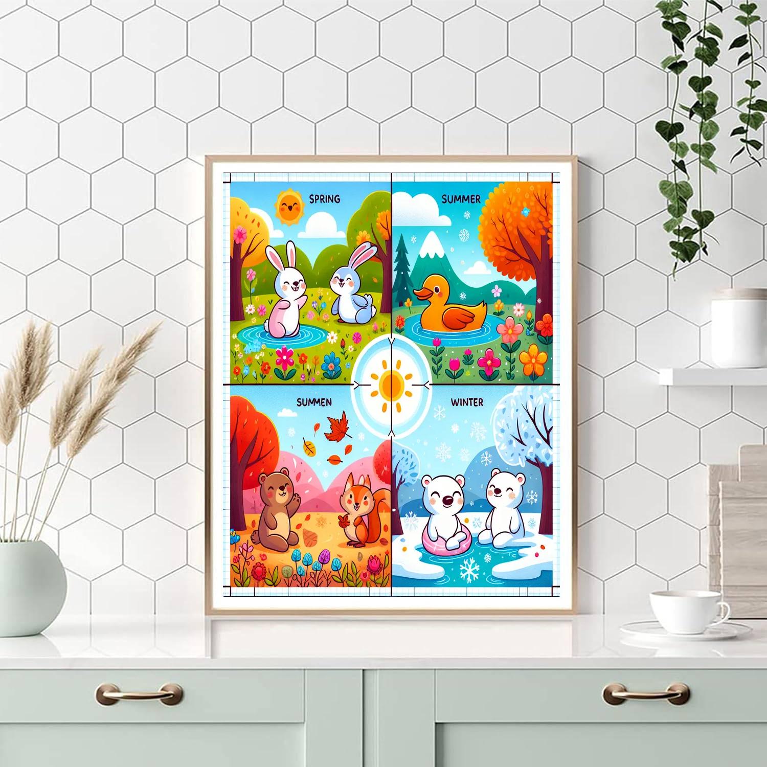 Whimsical Seasons Numbered Painting Kits