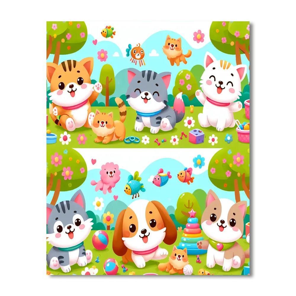 Playful Pet Day Numbered Painting Kits