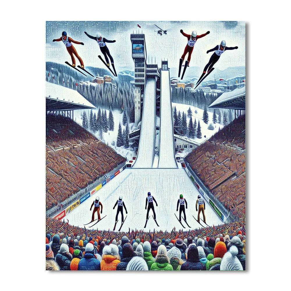 Holmenkollen Ski Festival - Oslo Numbered Painting Kits