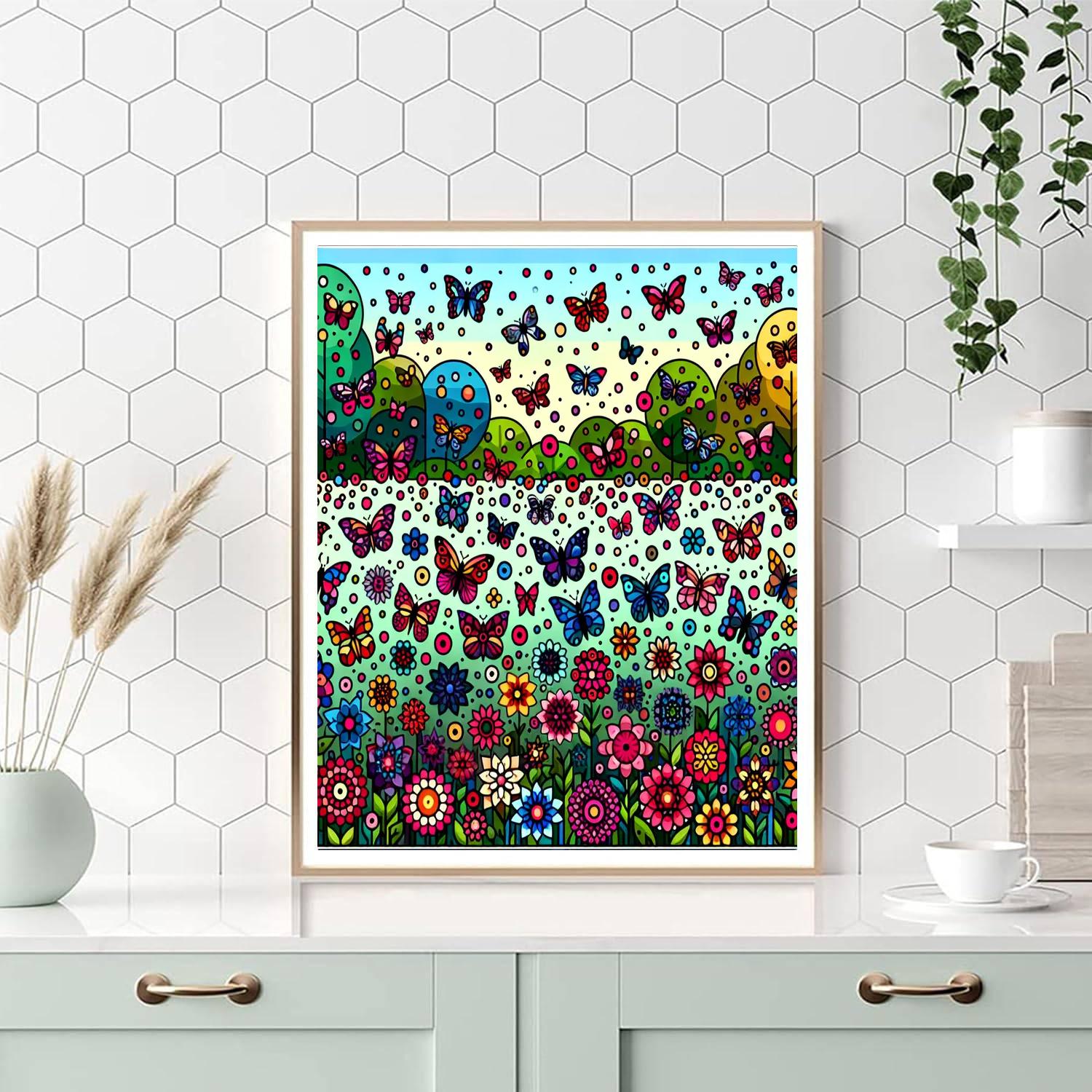 Garden Butterfly Magic Painting By Numbers Kit