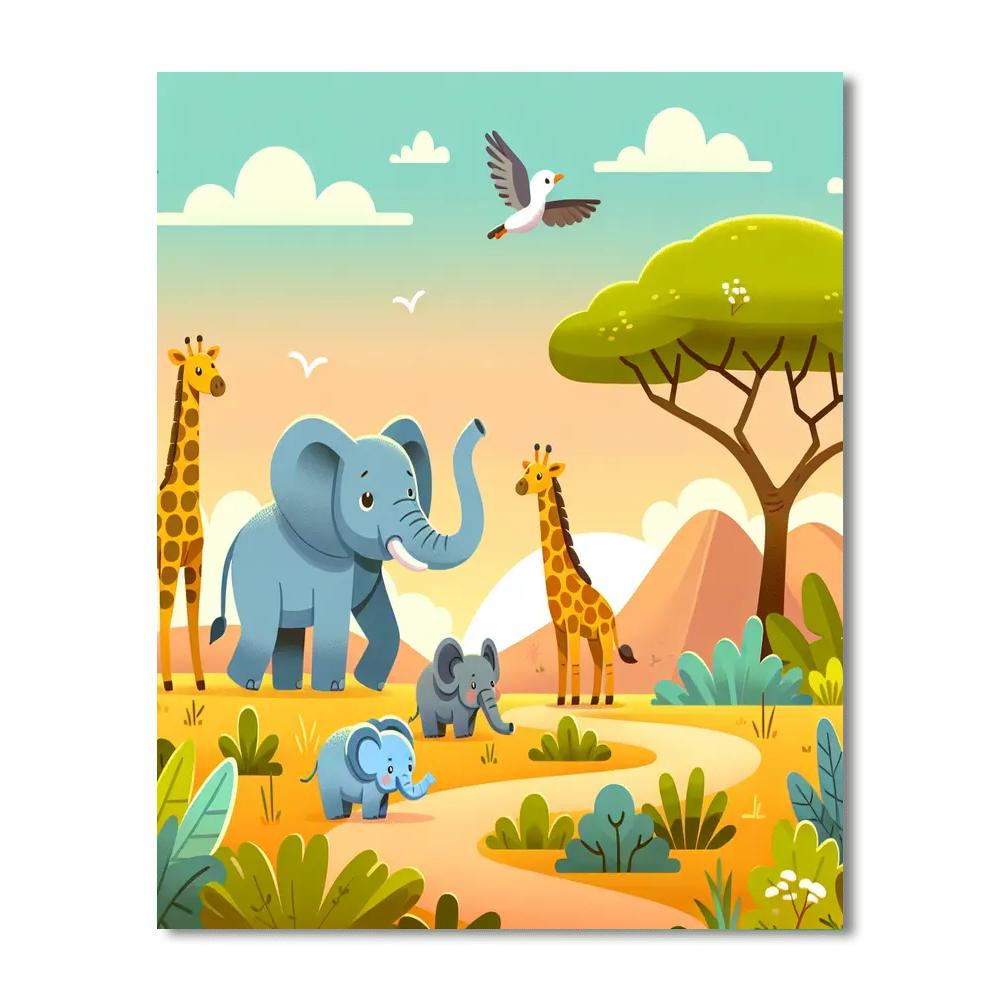 Sunshine Safari Adventure Numbered Painting Kits