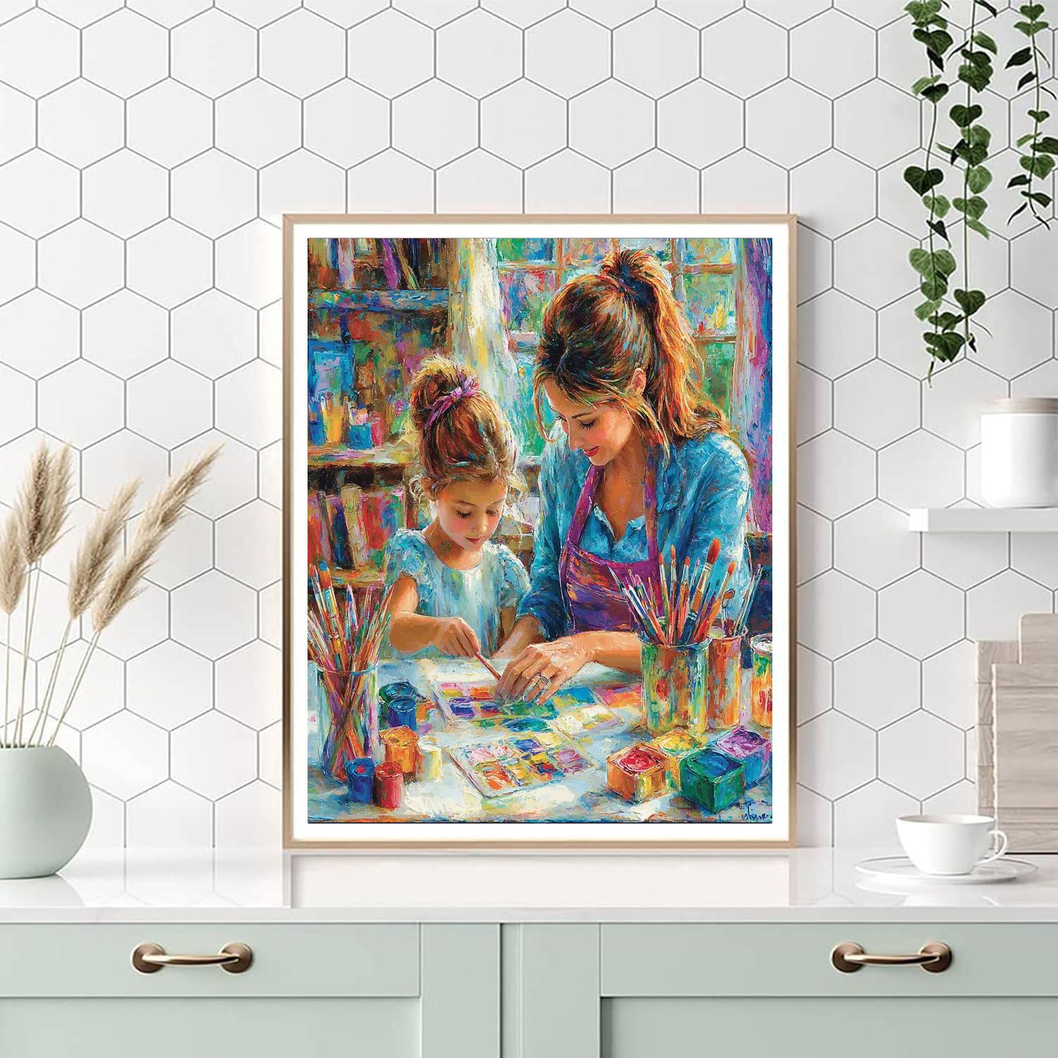 A Mother’s Gentle Guidance Paint By Numbers Kits