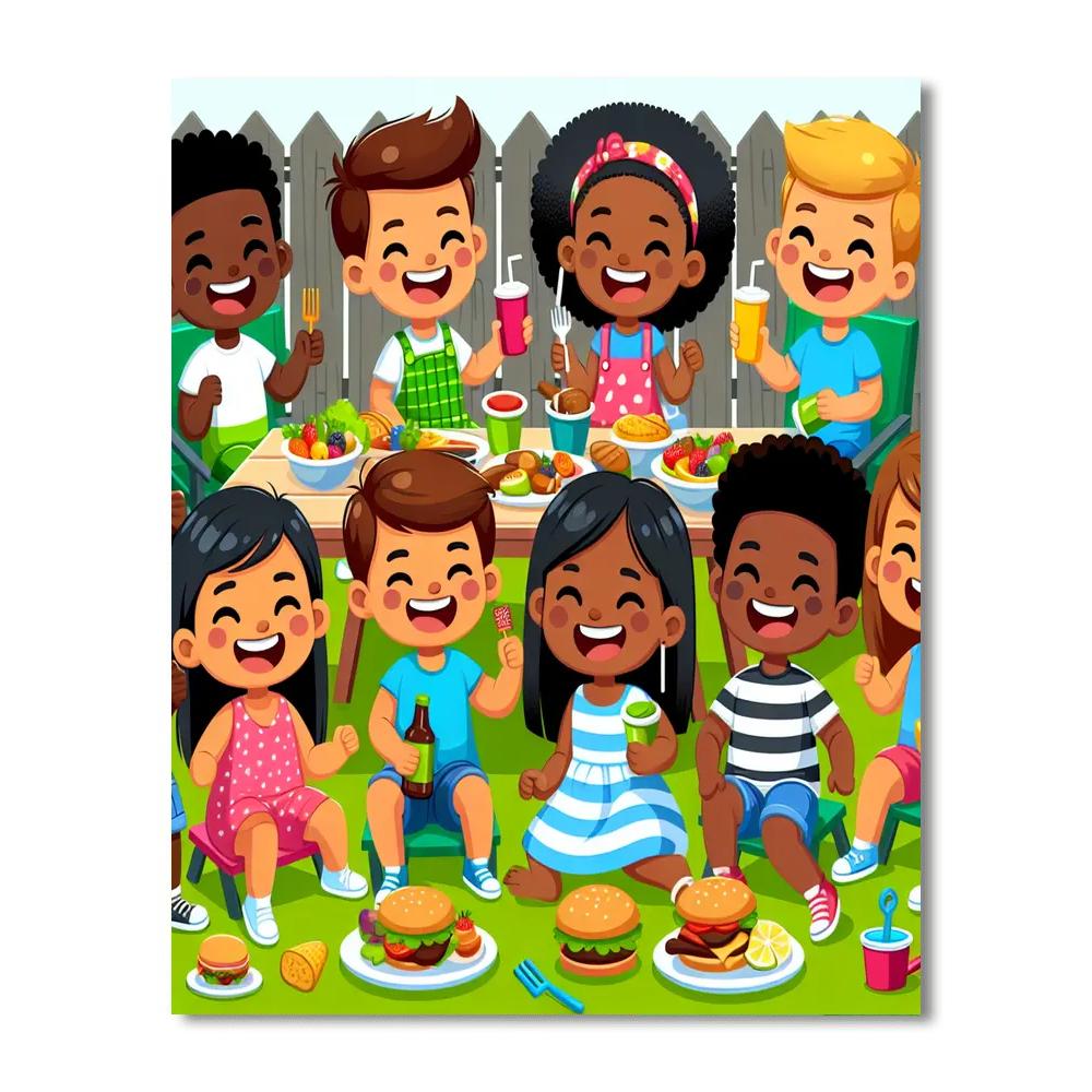 Sunny Summer Bbq Paint By Numbers Art