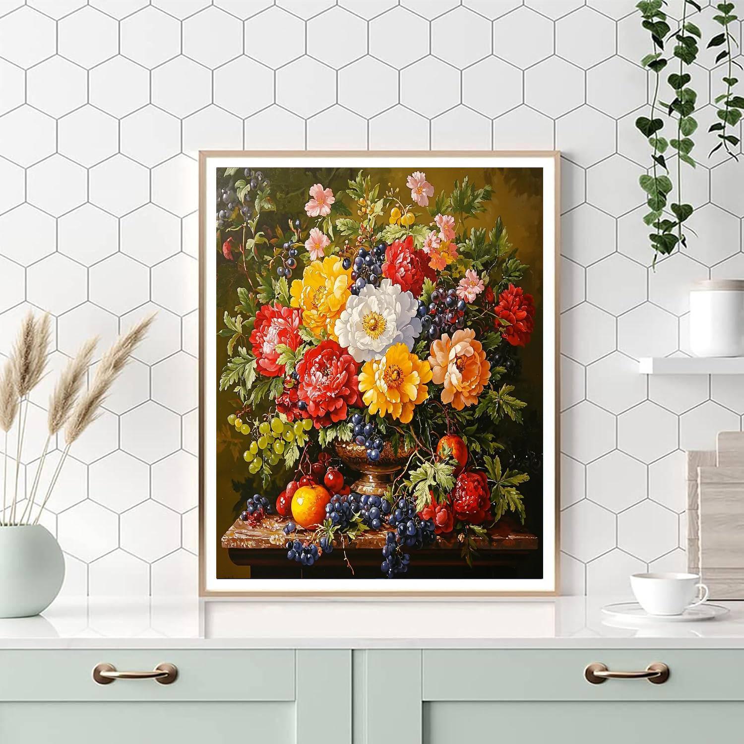 Jan Davidsz. De Heem Inspired Floral Opulence  Paint By Numbers Kits