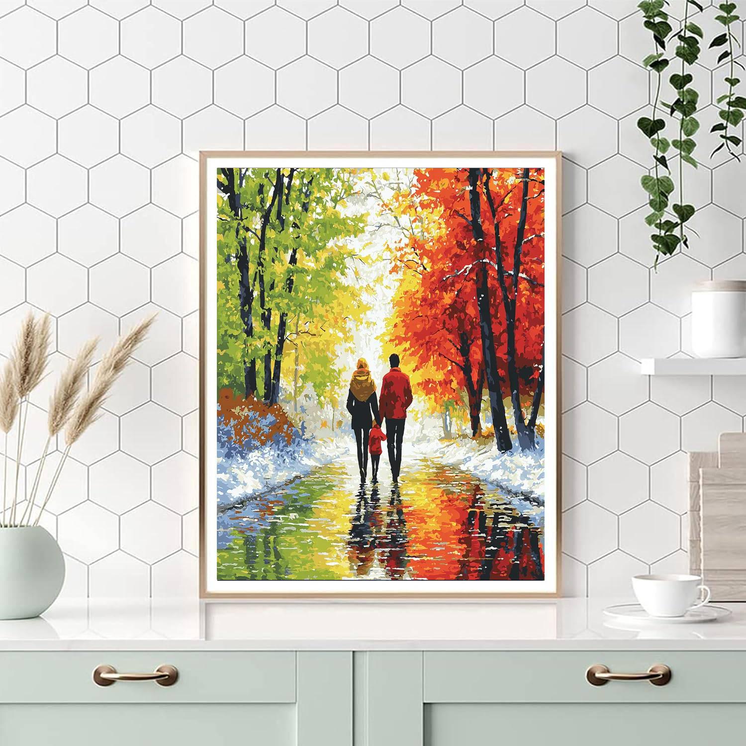 A Stroll Through The Seasons Number Painting