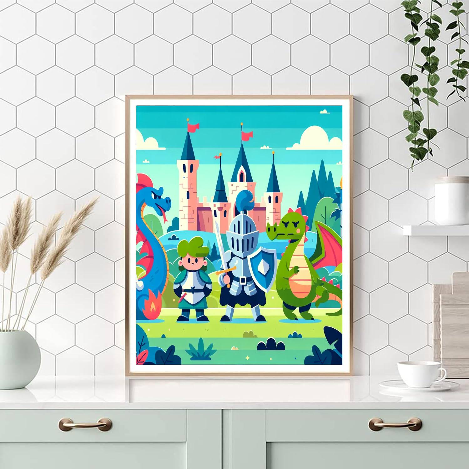 Medieval Fantasy Land Number Painting