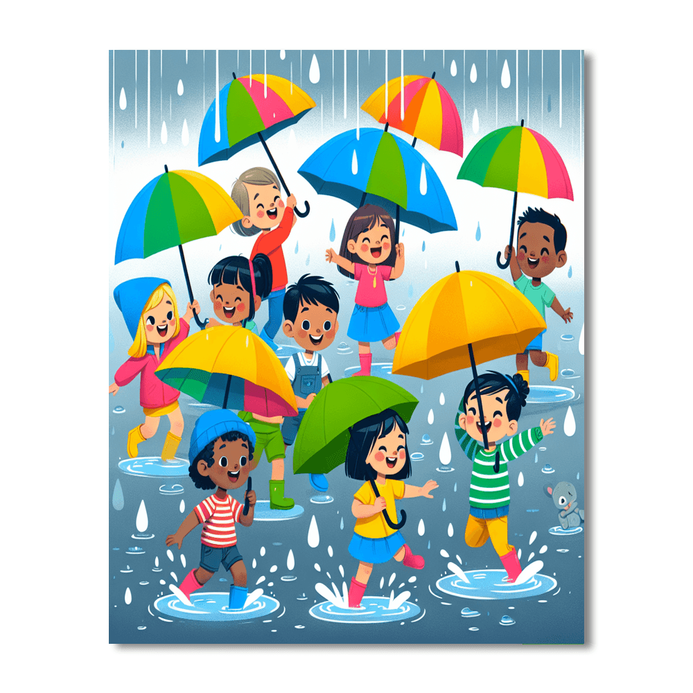 Rainy Day Fun Painting Number Kit