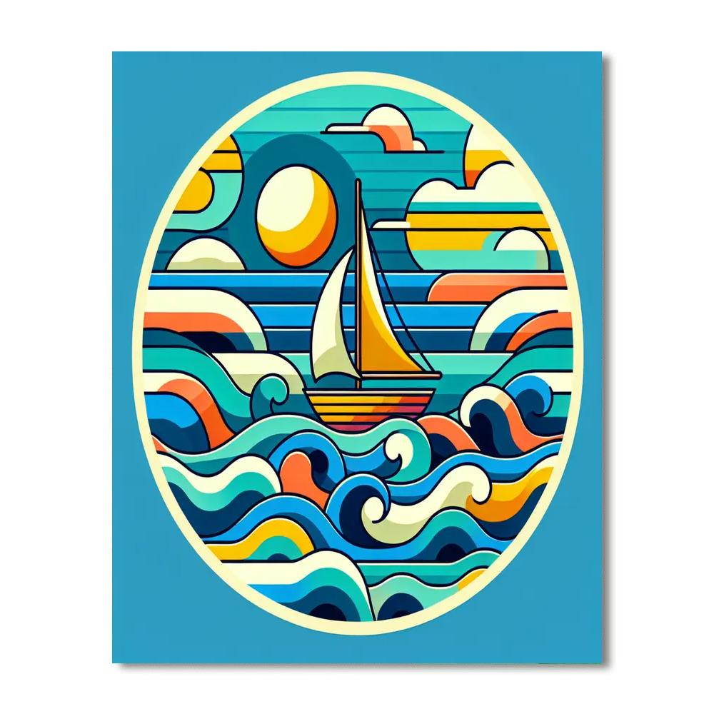 Sailing To New Horizons Painting Number Kit