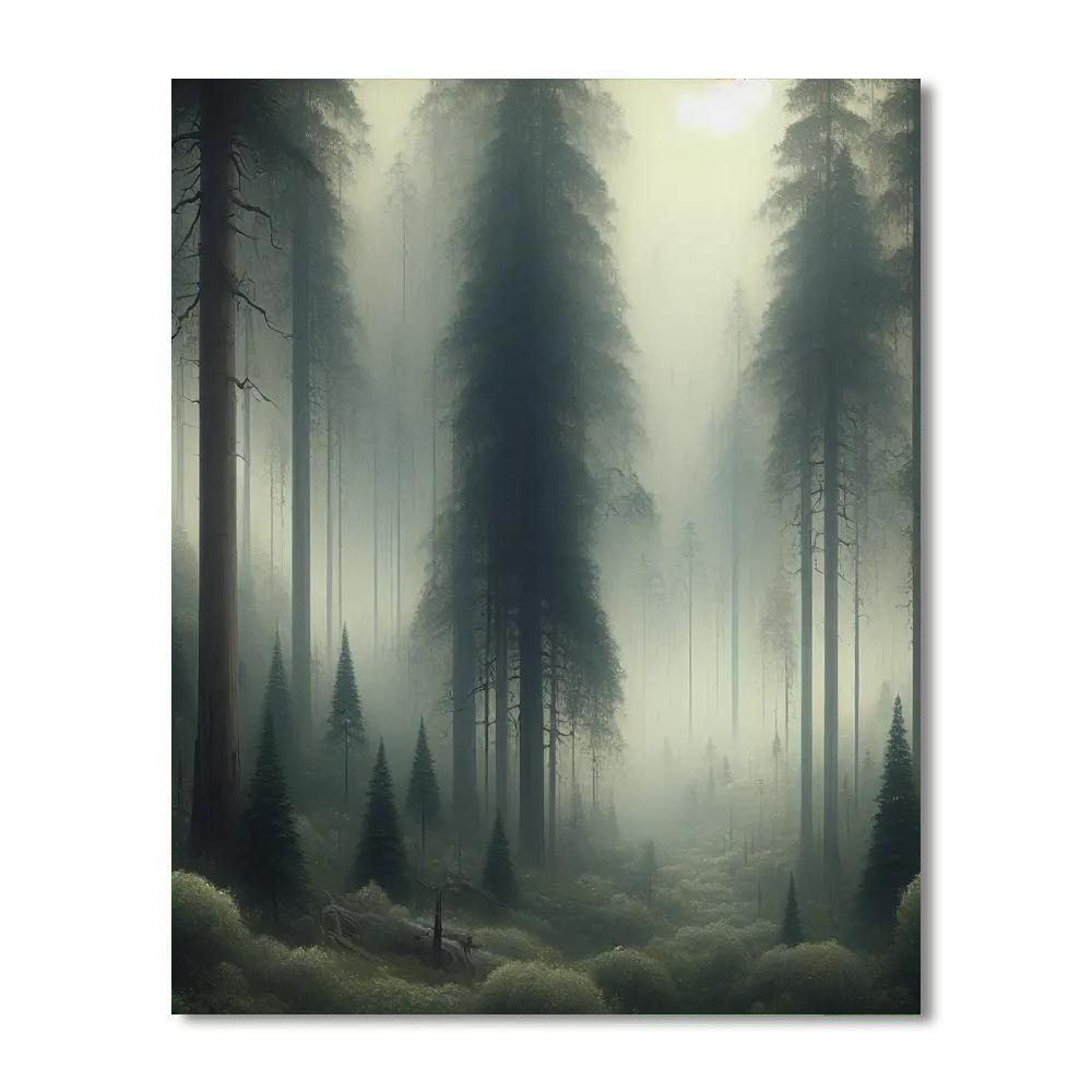 Mystical Forest Fog DIY Paint By Numbers