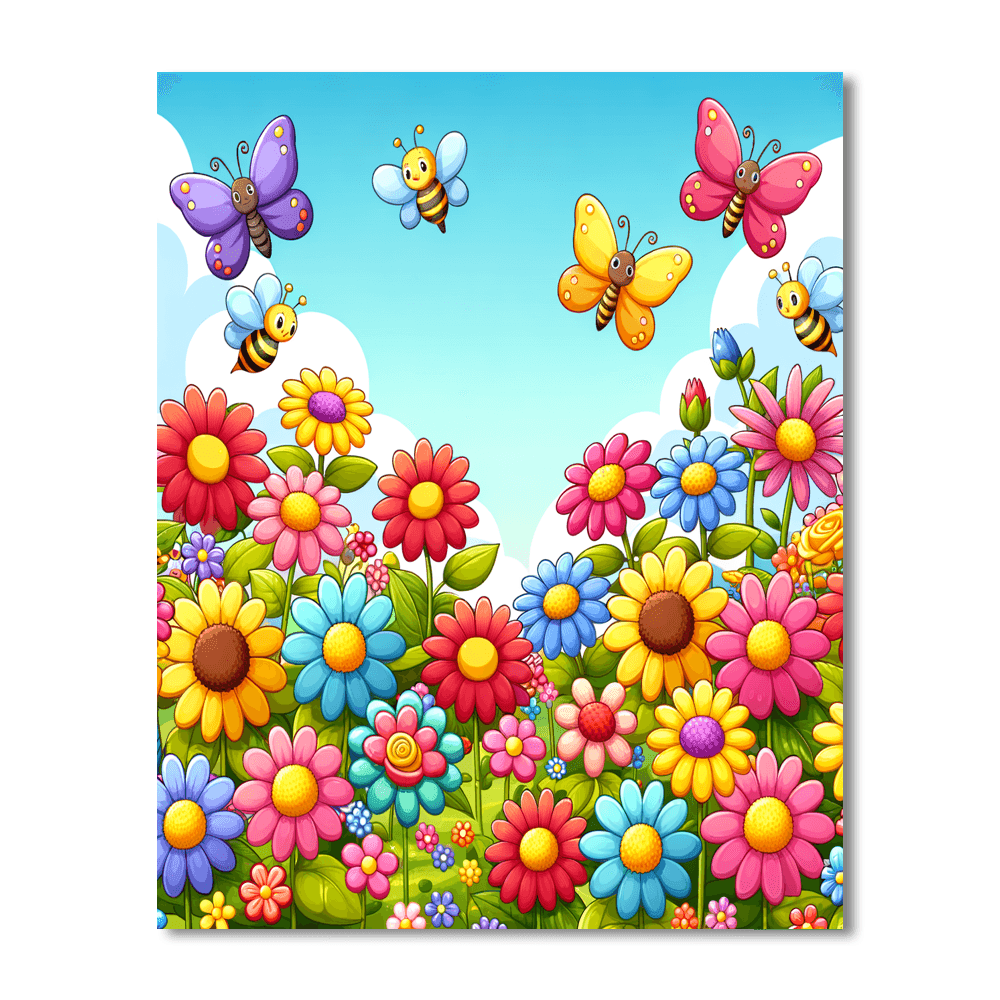 Gorgeous Garden Scene Painting By Numbers Kit
