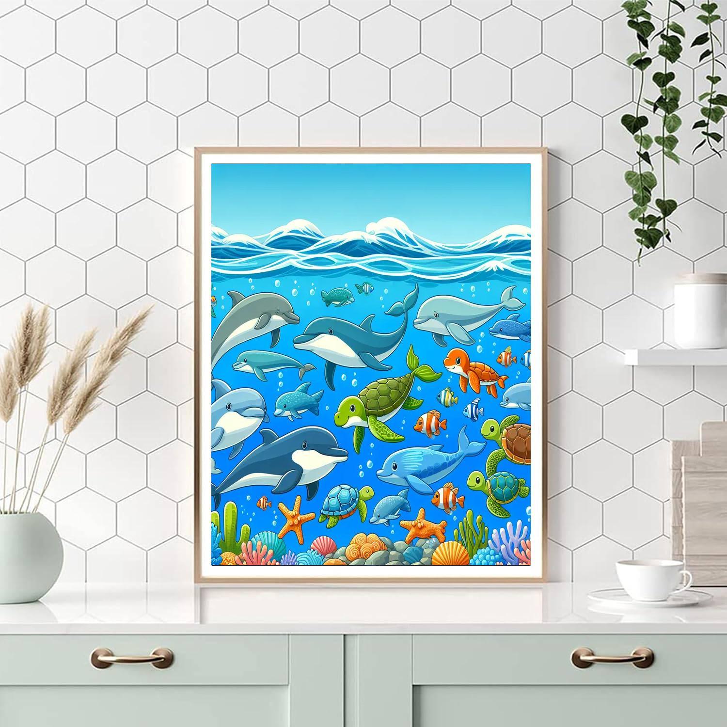 Ocean Voyage With Sea Creatures Paint By Number