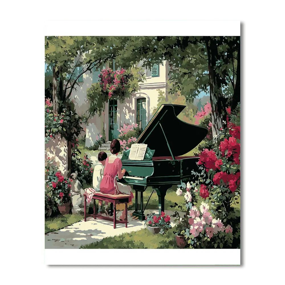 Piano Of Petals Paint By Numbers Kits