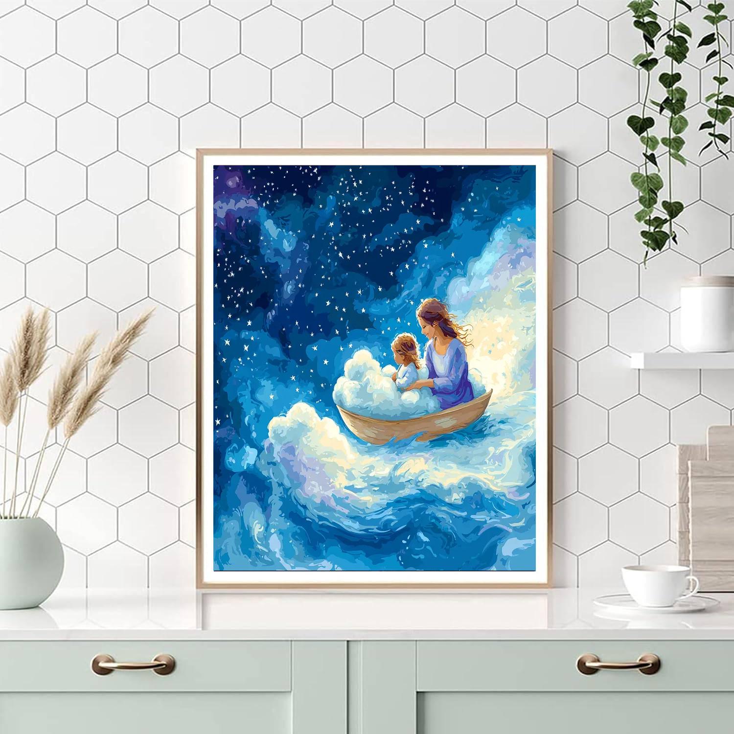 Sailing Together In Dreams Number Painting