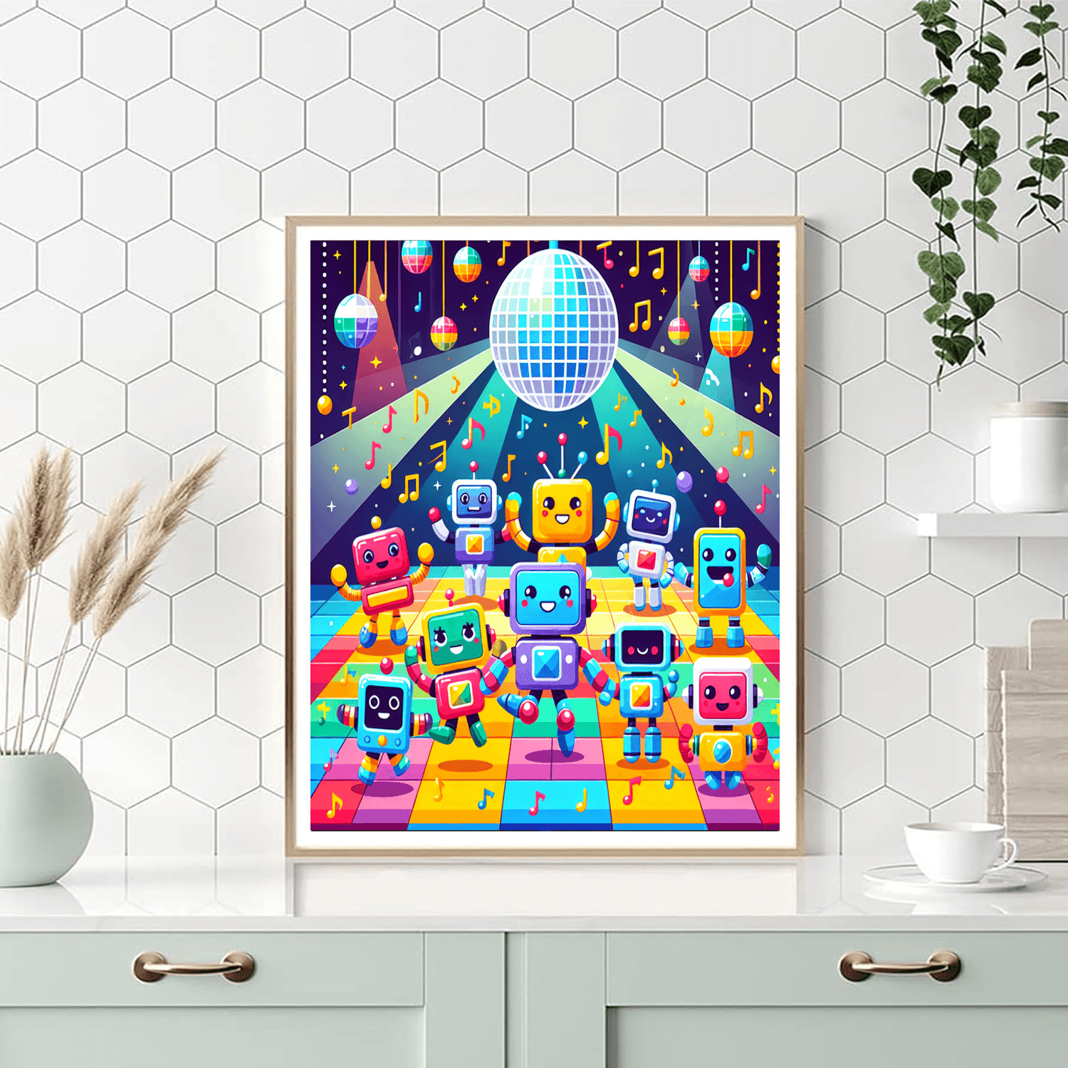 Rockin' Robot Rave DIY Paint By Numbers