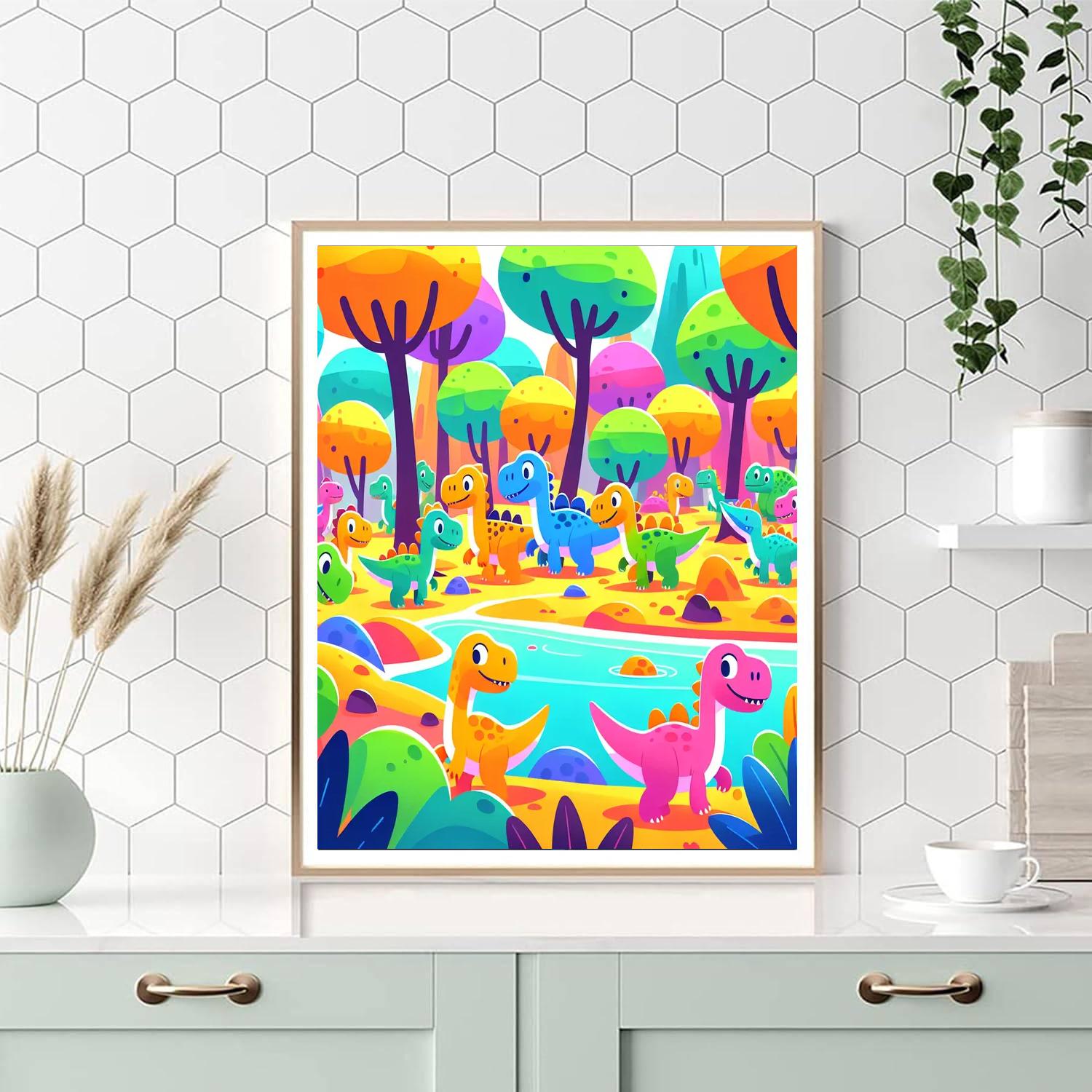 Dazzling Dinosaur Discovery Painting By Numbers Kit