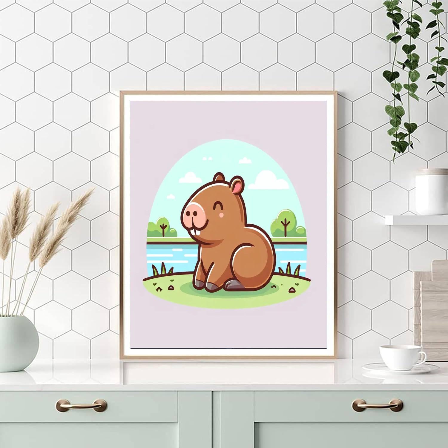 Cuddly Capybara DIY Paint By Numbers