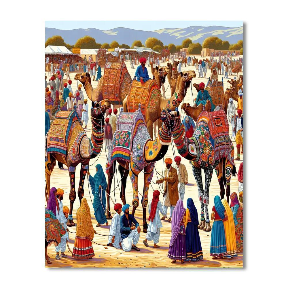 Camel Festival - Pushkar Numbered Painting Kits