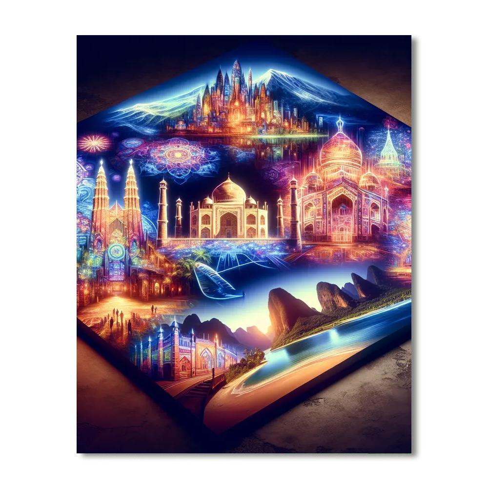 Wanderlust Travel Dreams DIY Paint By Numbers