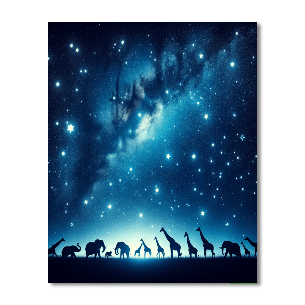 Starry Night Safari Numbered Painting Kits