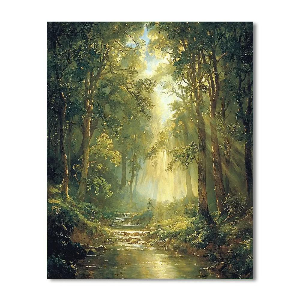 J.M.W. Turner Inspired Forest Light Symphony  Paint By Numbers