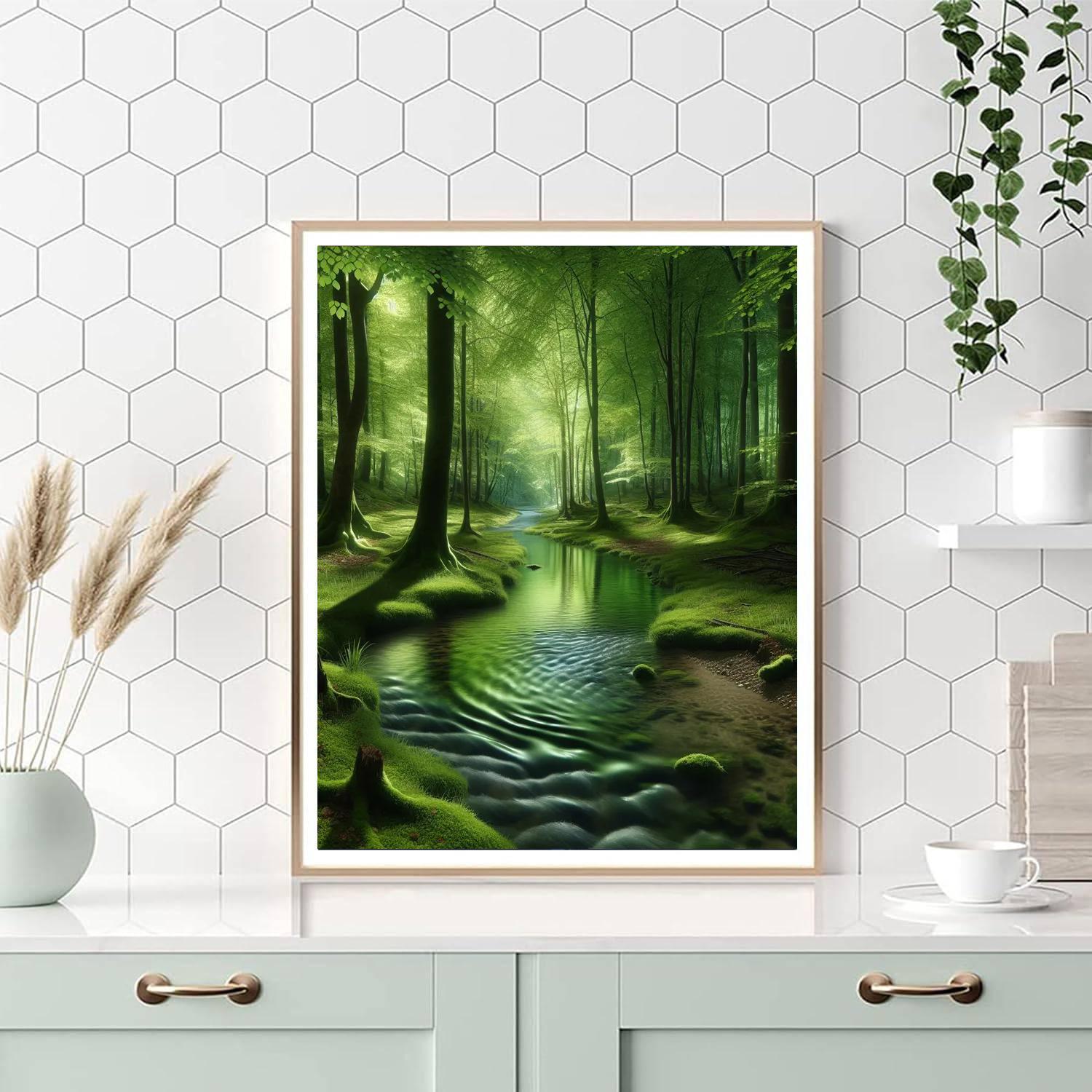 Quiet Forest Brook Paint By Numbers Kits