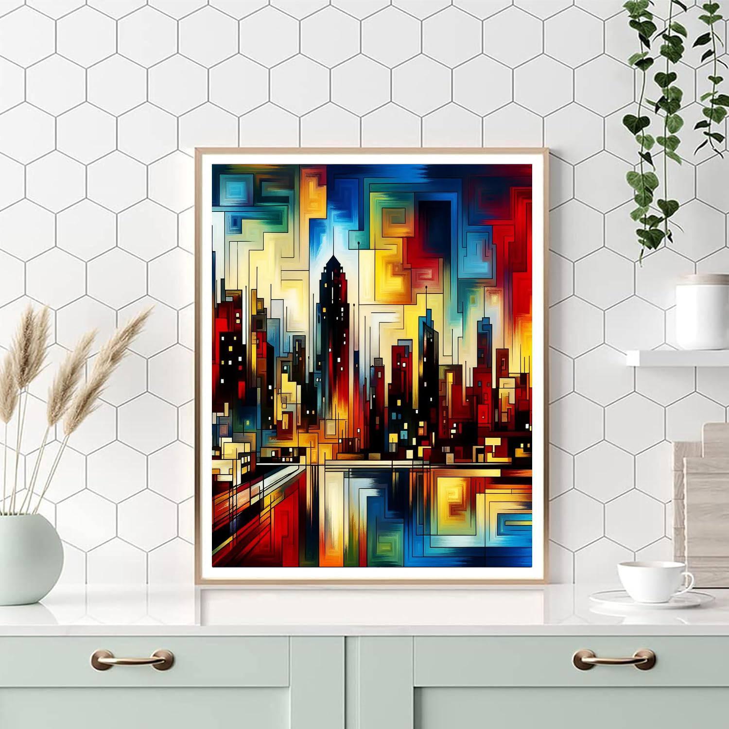 Eclectic City Skyline Paint By Numbers