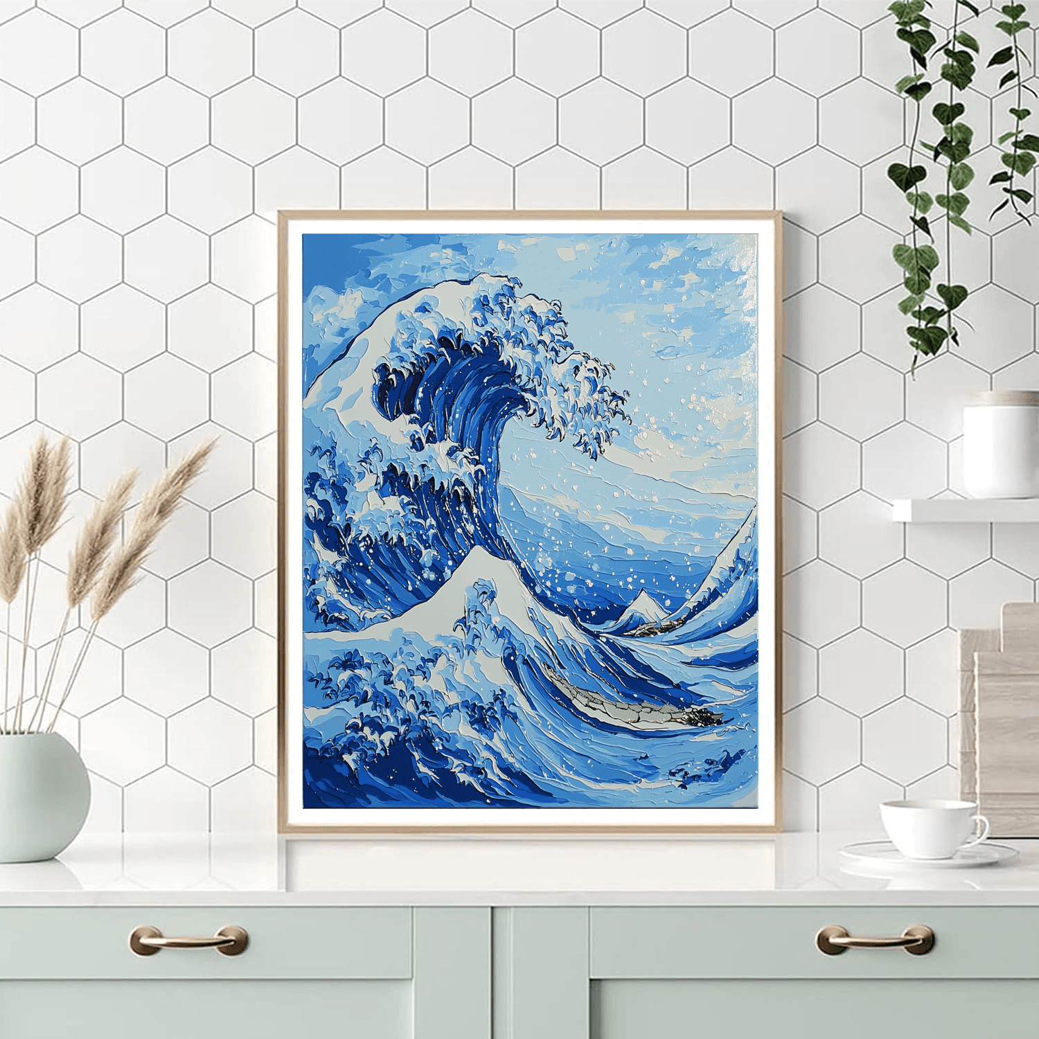 Katsushika Hokusai Inspired Hokusai's Majestic Waves  Painting By Numbers Kit