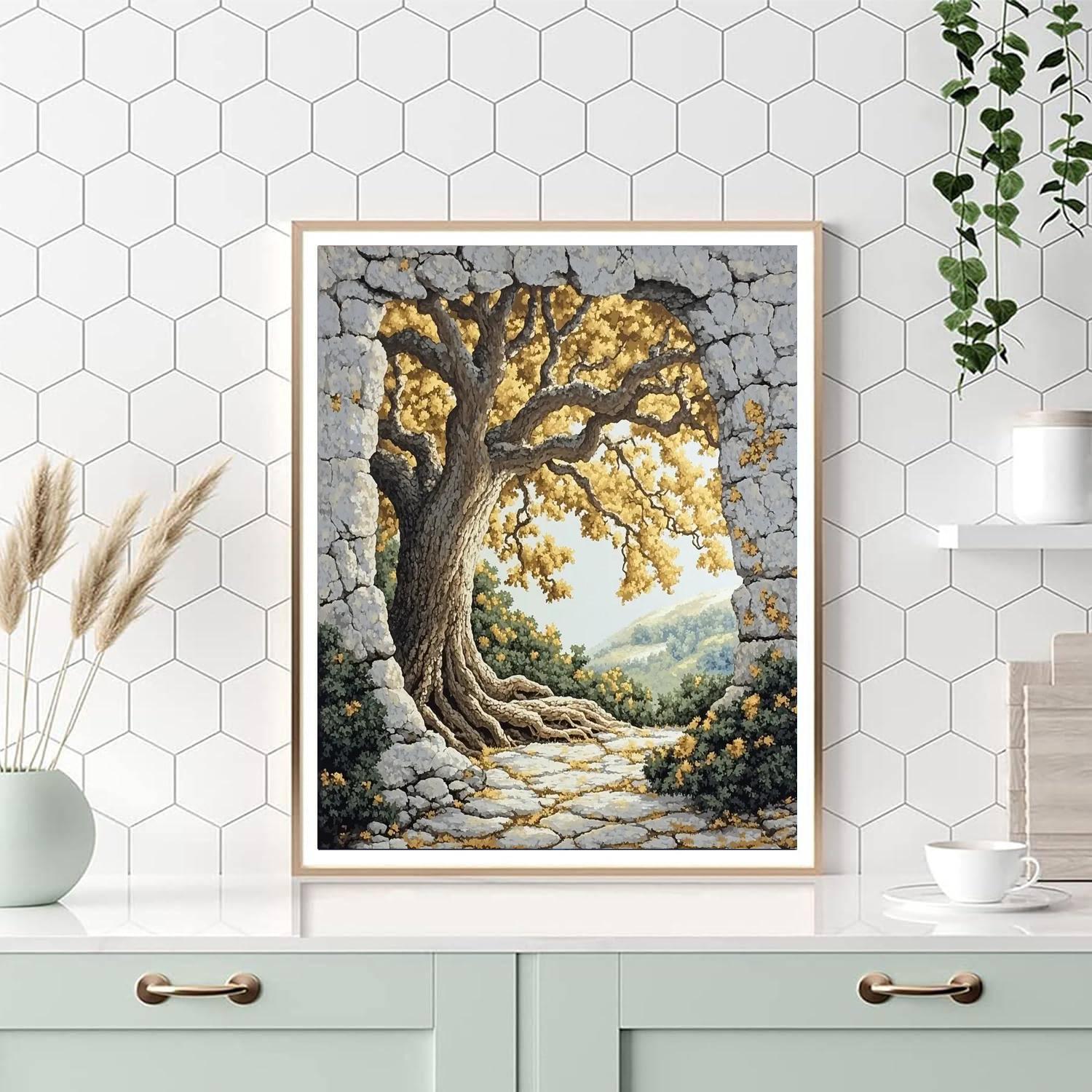 Michelangelo Inspired Eternal Tree Of Wisdom  Paint By Numbers