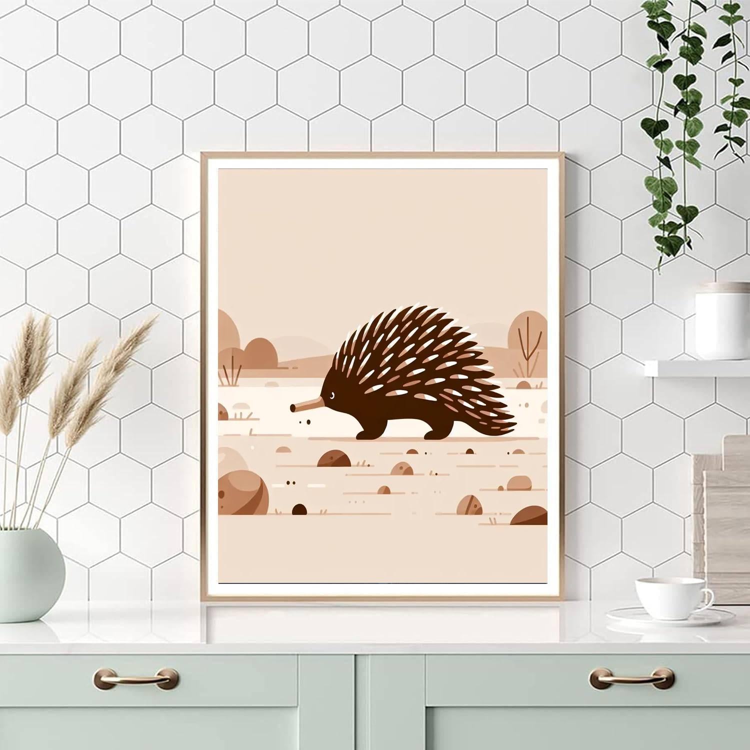 Eager Echidna Paint By Numbers Art